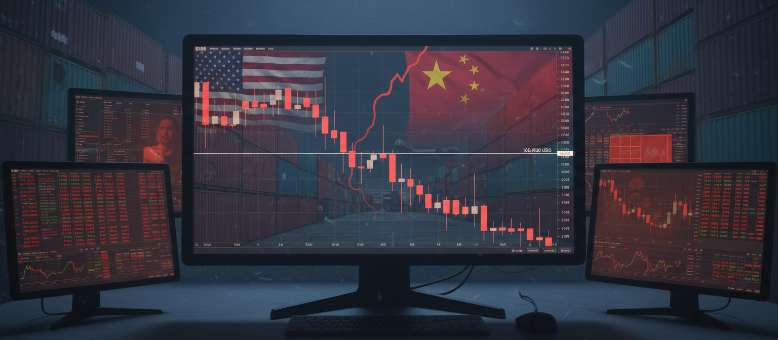 Bitcoin Sinks Below $100K as China Tariffs Take Effect